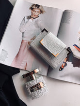 Load image into Gallery viewer, white key holder, key purse, white crocodile leather, gale and co trinidad, made in trinidad and tobago, caribbean designer, luxury planners, luxury stationery, vegan leather brand, faux leather goods, cute gifts, cute stationery.