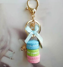 Load image into Gallery viewer, macaroon keychain, macaron keychain, cute keychain, gale and co trinidad, made in trinidad and tobago, cute stationery, luxury stationery, cute keychain