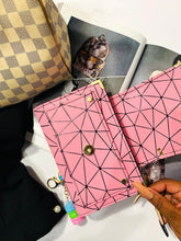 Carregar imagem no visualizador da galeria, pink and black a6 planner, personal planner, plannerbabe, planner agenda, gale and co trinidad, made in trinidad and tobago, planner babe, luxury planners, planner accessories, faux leather planner, vegan leather brand, vegan leather planner, caribbean designer, stationery supplies, luxury stationery