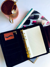 Carregar imagem no visualizador da galeria, purple faux leather a6 planner, personal planner, plannerbabe, planner agenda, gale and co trinidad, made in trinidad and tobago, planner babe, luxury planners, planner accessories, faux leather planner, vegan leather brand, vegan leather planner, caribbean designer, stationery supplies, luxury stationery