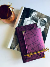 Carregar imagem no visualizador da galeria, purple faux leather a6 planner, personal planner, plannerbabe, planner agenda, gale and co trinidad, made in trinidad and tobago, planner babe, luxury planners, planner accessories, faux leather planner, vegan leather brand, vegan leather planner, caribbean designer, stationery supplies, luxury stationery