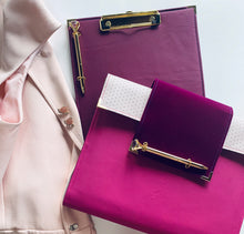 Load image into Gallery viewer, Nolana Classic Pink executive set (document carrier and clipboard set)
