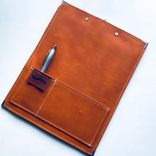 Load image into Gallery viewer, men's clipboard, executive clipboard, vegan leather goods, gale and co trinidad, made in trinidad and tobago, caribbean designer, executive stationery, luxury stationery.