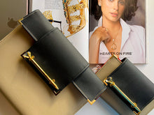 Cargar imagen en el visor de la galería, khaki budget binder, A6 planner, cash envelope wallet, planner agenda, cash envelope planner, document carrier, document portfolio, gale and co trinidad, made in trinidad and tobago, caribbean designer, luxury stationery, cute stationery, organisation supplies, cash envelope system,   productivity stationery, vegan leather brand, faux leather wallet