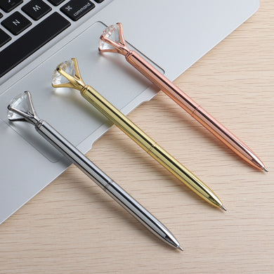 gold diamond heaad pens, silver diamond head pens, rosegold pens, gale and co trinidad, made in. trinidad and tobago, planner accessories, cute stationery, stationery supplies, caribbean designer, luxury stationery.